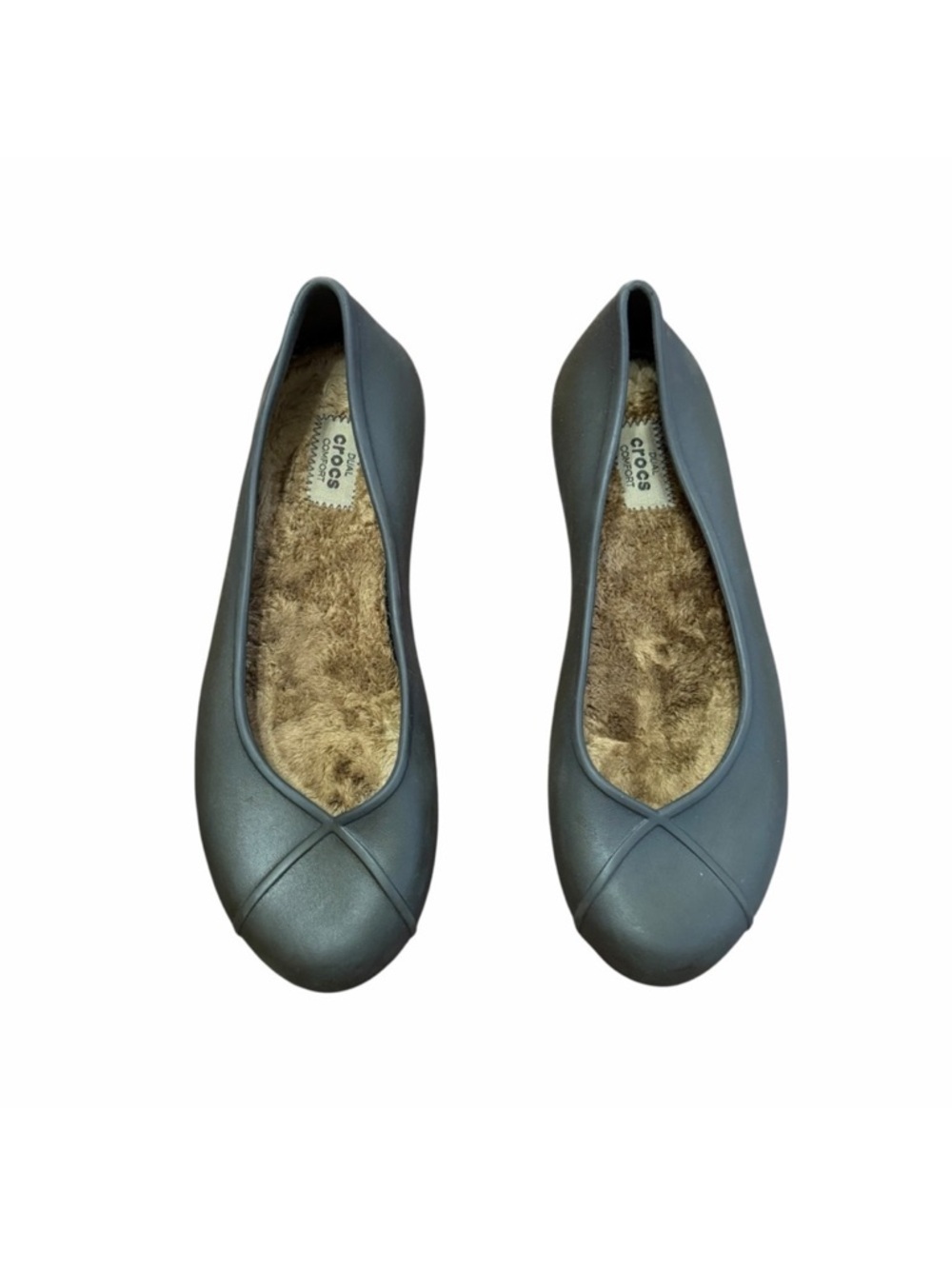 Crocs Womens Olivia II Lined Ballet Flats Expresso Brown
